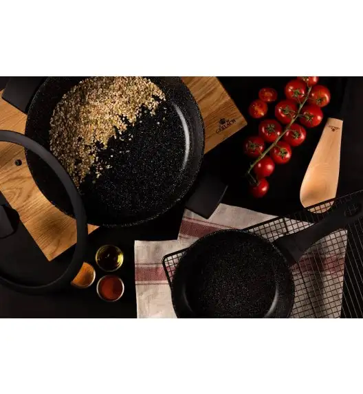 GERLACH GRANITEX Brytfanna 32 cm z pokrywką +rękawica z podkładką / powłoka ILAG Xera Dur / indukcja