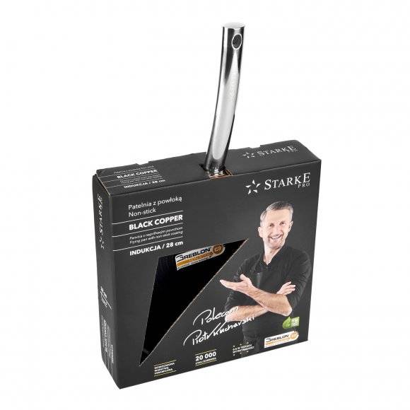 STARKE PRO BLACK COPPER Patelnia z powłoką non-stick 28 cm indukcja / Greblon® C3+