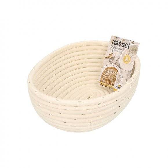 BIRKMANN LAIB & SEELE Koszyk owalny do wyrastania chleba 24,5 cm / naturalny rattan