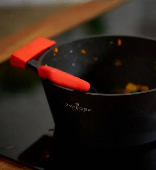 ZWIEGER OBSIDIAN Komplet Garnki 6 el z pokrywkami 5,5l/ 3,5l/ 2l + komplet 3 przyborów /GREBLON C3+