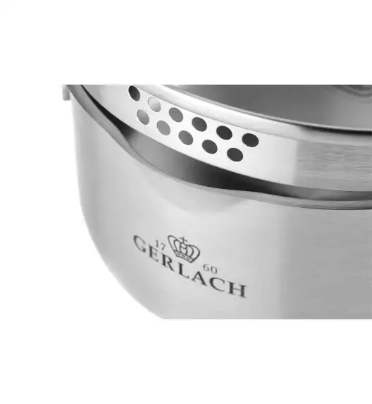 GERLACH AMBIENTE GARNEK 2,5 L Z POKRYWKĄ 20 cm / stal nierdzewna 