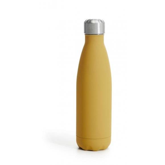 SAGAFORM TO GO Termiczna butelka stalowa żółta matowa gumowana 0,5 l 
