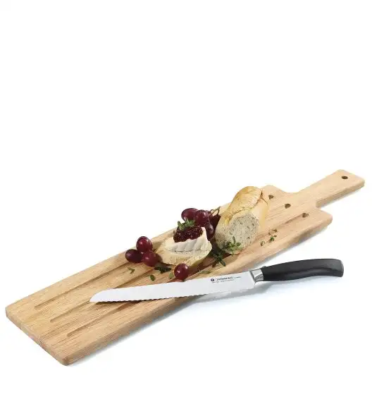 ZASSENHAUS Deska do serwowania z drewna oliwnego z rączką, 60 × 13 cm / FreeForm