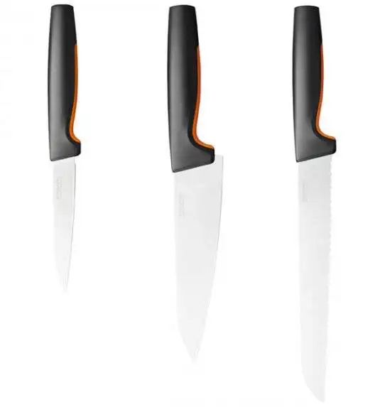 FISKARS FUNCTIONAL FORM 1057559 Komplet 3 noży kuchennych STARTER SET w pudełku / stal nierdzewna