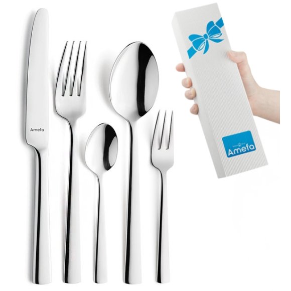 AMEFA BLISS Sztućce UE 90 el w pudełku składanym / 18 os / połysk / stal nierdzewna