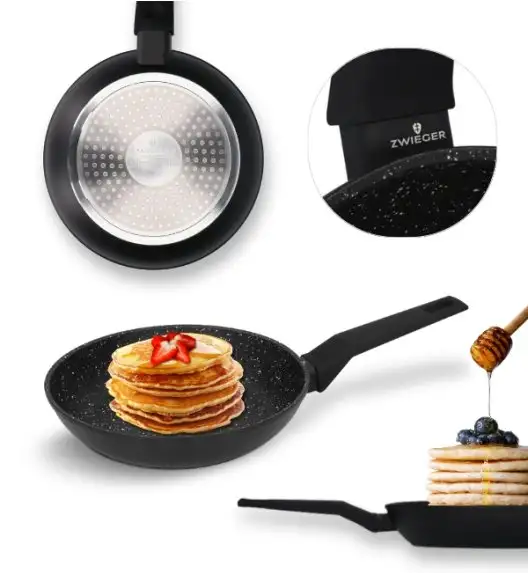 ZWIEGER FORTE Patelnia aluminiowa 20 cm / powłoka granitowa PFLUON / indukcja