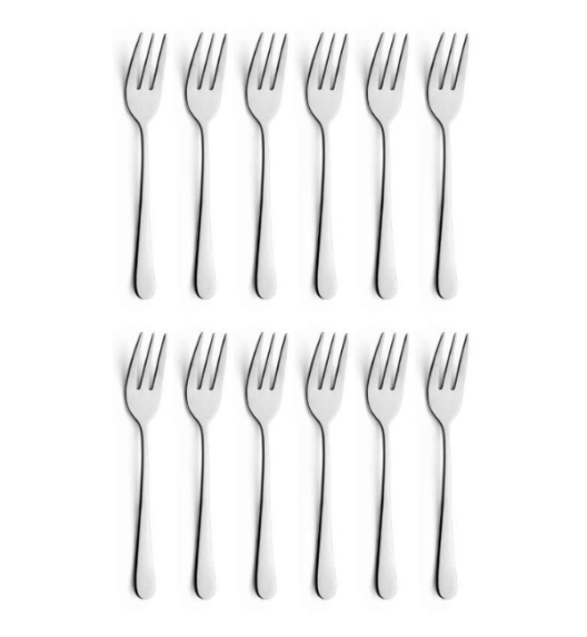 AMEFA AUSTIN Sztućce UE 12x Widelczyk do ciasta 14,3 cm stal 18/0 