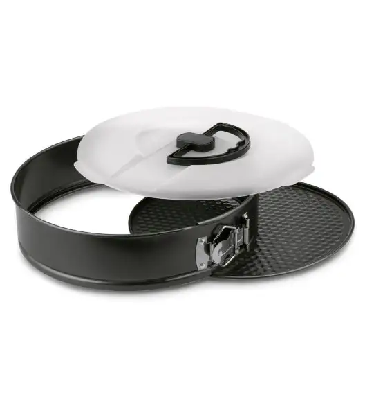 TADAR Tortownica rozkładana okrągła + pokrywka 26 cm / stal węglowa