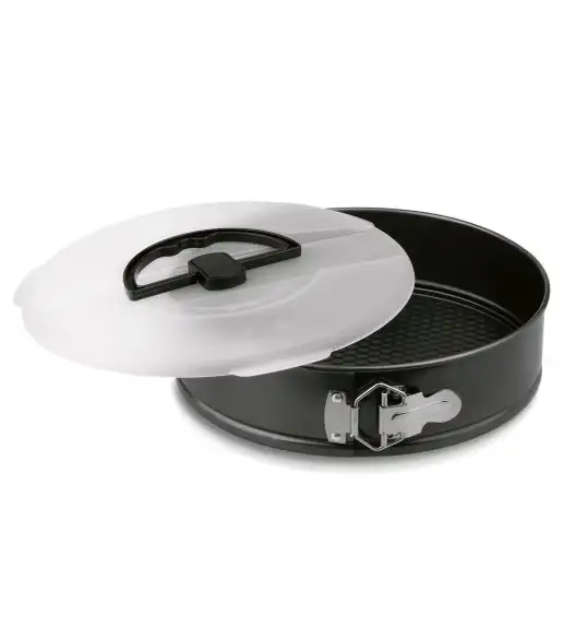 TADAR Tortownica rozkładana okrągła + pokrywka 26 cm / stal węglowa