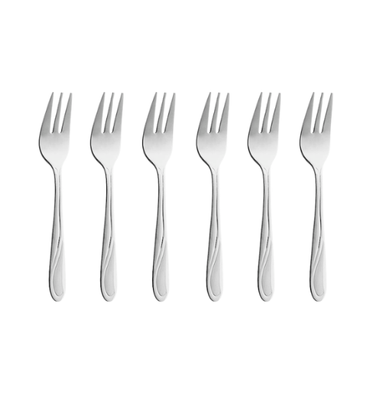 AMEFA WHISPER Sztućce UE 6x Widelczyk do ciasta 13,8 cm stal 18/0 LUZ