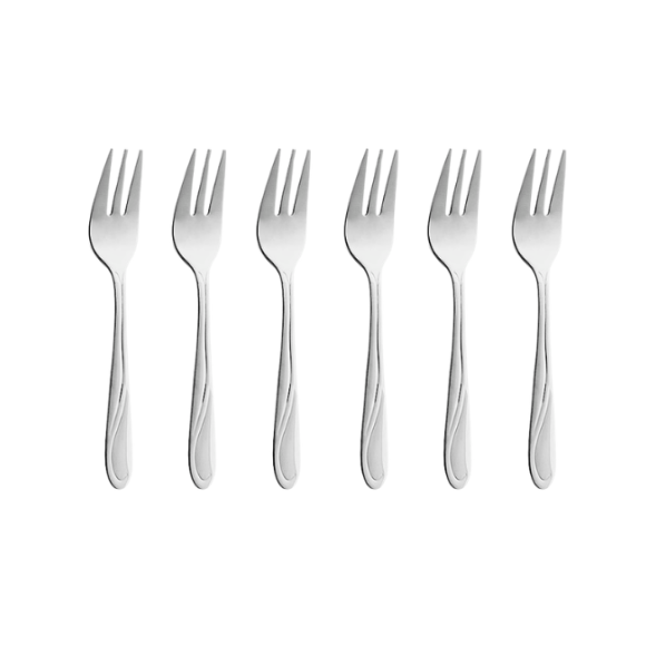 AMEFA WHISPER Sztućce UE 6x Widelczyk do ciasta 13,8 cm stal 18/0 LUZ