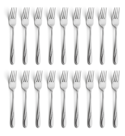 AMEFA WHISPER Sztućce UE 18x Widelec obiadowy 19,7 cm stal 18/0 LUZ