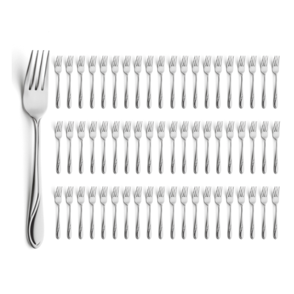 AMEFA WHISPER Sztućce UE 60x Widelec obiadowy 19,7 cm stal 18/0 LUZ