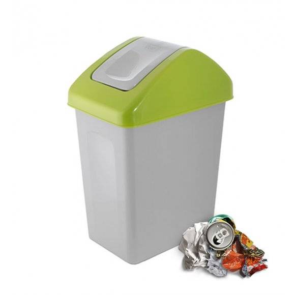 BRANQ 1310 Kosz / pojemnik na śmieci 10 L do segregacji / zielony