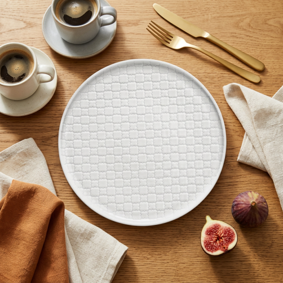 WYPRZEDAŻ! LUBIANA MARRAKESZ Komplet Talerz deserowy 17,5 cm / 6 os / 6 el / biały 