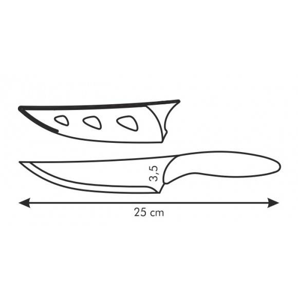TESCOMA PRESTO TONE Nóż kuchenny uniwersalny 13 cm / Non-Stick / czerwony