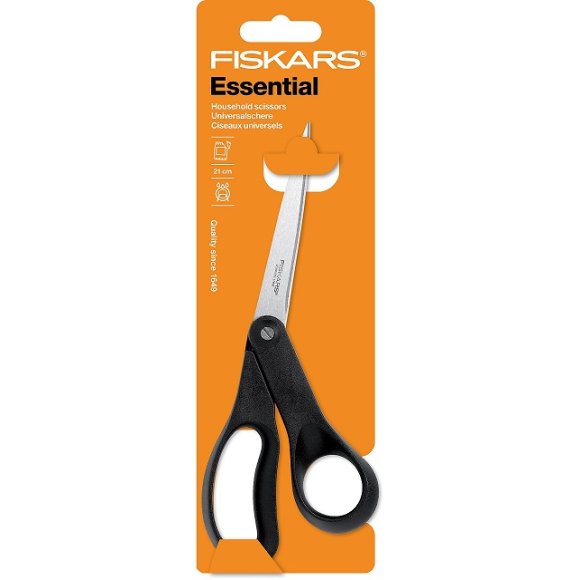 FISKARS ESSENTIAL 1023817 Nożyczki uniwersalne 21,5 cm kuchenne krawieckie biurowe / stal nierdzewna