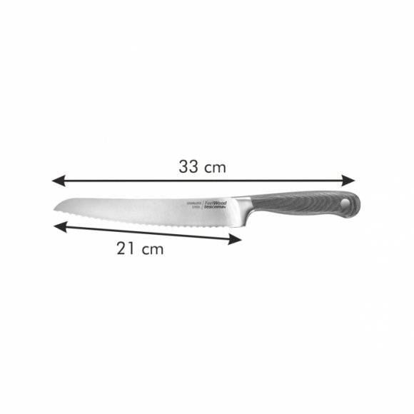 TESCOMA FEELWOOD Nóż do chleba 21 cm / drewno jesionowe