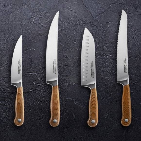 TESCOMA FEELWOOD Nóż Santoku 17 cm / drewno jesionowe