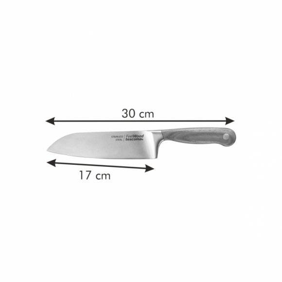 TESCOMA FEELWOOD Nóż Santoku 17 cm / drewno jesionowe