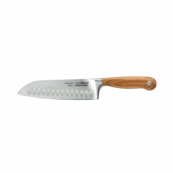 TESCOMA FEELWOOD Nóż Santoku 17 cm / drewno jesionowe