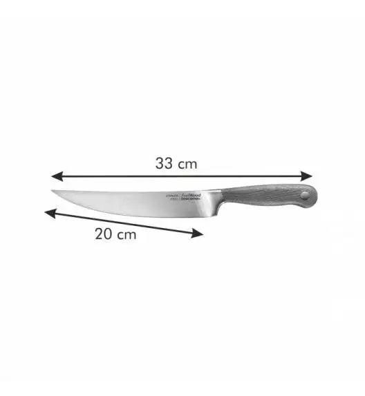 TESCOMA FEELWOOD Nóż do porcjowania / filetowania 20 cm / drewno jesionowe