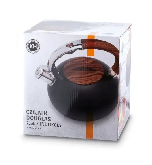 KonigHOFFER DOUGLAS Czajnik ze stali nierdzewnej 2,5 L czarny / indukcja