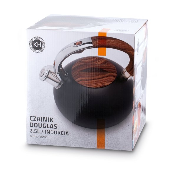 KonigHOFFER DOUGLAS Czajnik ze stali nierdzewnej 2,5 L czarny / indukcja