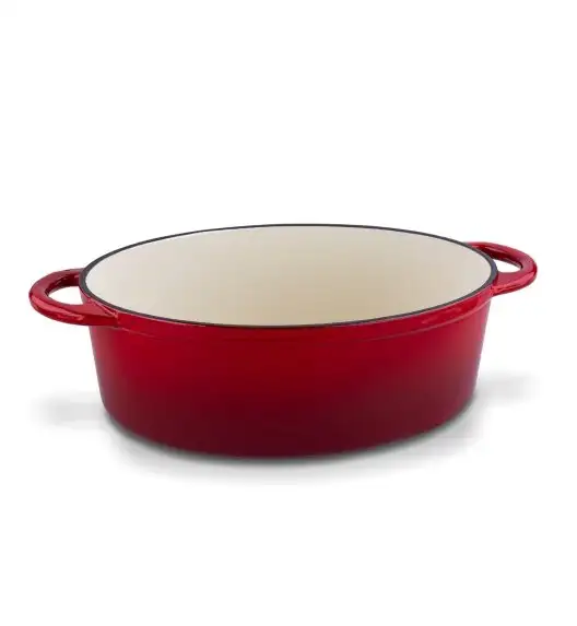 KONIGHOFFER Gęsiarka żeliwna emaliowana 6,4 l / owalna, czerwona