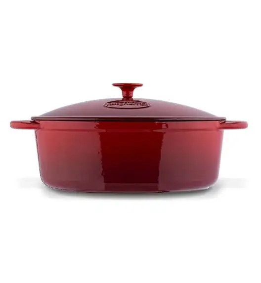 KONIGHOFFER Gęsiarka żeliwna emaliowana 6,4 l / owalna, czerwona