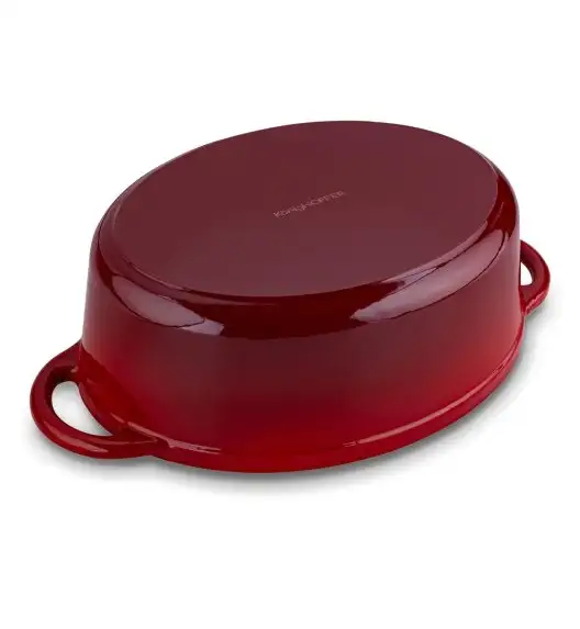 KONIGHOFFER Gęsiarka żeliwna emaliowana 6,4 l / owalna, czerwona