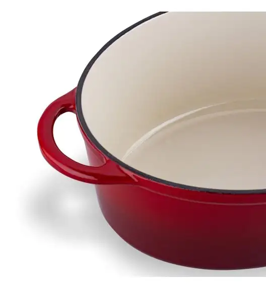 KONIGHOFFER Gęsiarka żeliwna emaliowana 6,4 l / owalna, czerwona