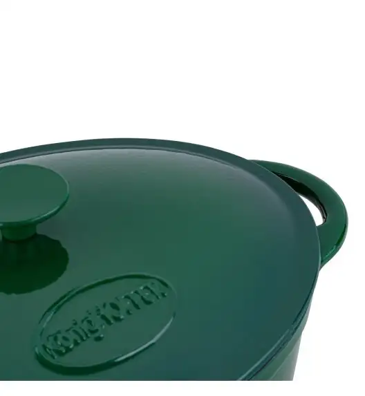 KONIGHOFFER Gęsiarka żeliwna emaliowana 6,4 l / owalna, szmaragdowa
