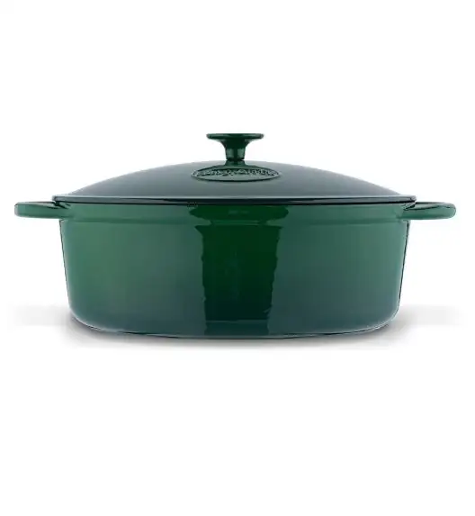 KONIGHOFFER Gęsiarka żeliwna emaliowana 6,4 l / owalna, szmaragdowa