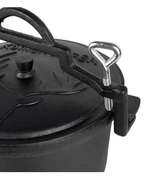 KONIGHOFFER Kociołek myśliwski żeliwny 8 l z pokrywą