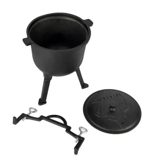 KONIGHOFFER Kociołek myśliwski żeliwny 8 l z pokrywą