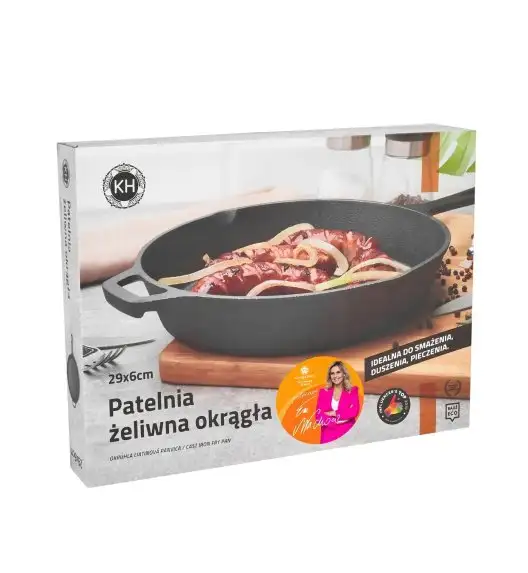 KONIGHOFFER Patelnia żeliwna 29 cm /  czarna