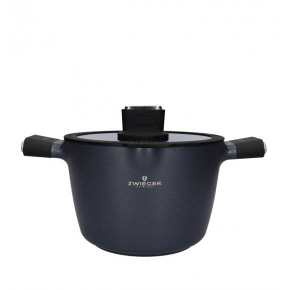 ZWIEGER VESNA Garnek wysoki 4,5 l z pokrywką 22 cm / GREBLON C3 non-stick / indukcja