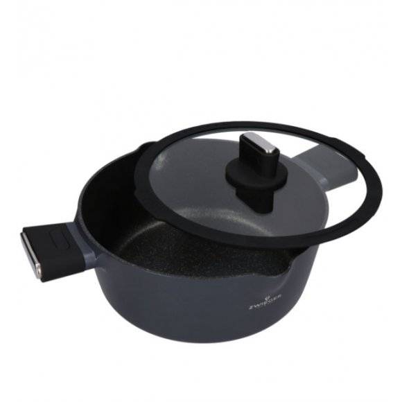 ZWIEGER VESNA Garnek 5,5 l z pokrywką 28 cm / GREBLON C3 non-stick / indukcja