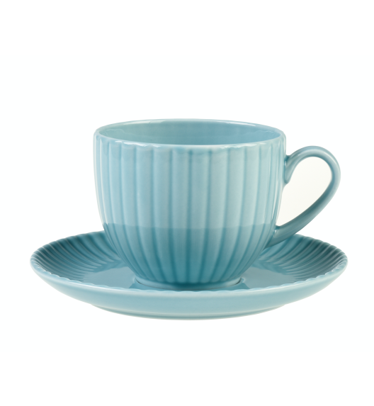 LUBIANA DAISY WATERFALL K6 Serwis obiadowo - kawowy 6 osób / 30 elementów / turkusowy