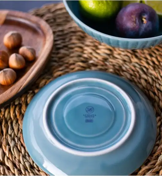 LUBIANA DAISY WATERFALL K6 Serwis obiadowo - kawowy 24 osoby / 144 elementy / turkusowy