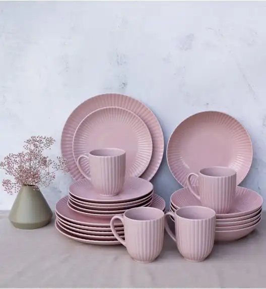 LUBIANA DAISY SUNSET K7 Komplet 6 kubków 350 ml / różowy