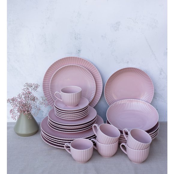 LUBIANA DAISY SUNSET K7 Serwis obiadowo - kawowy 24 osoby / 120 elementów / różowy