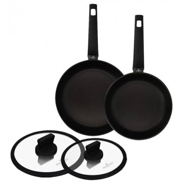 ZWIEGER TITAN Komplet patelni 24,28 cm +pokrywki / powłoka non-stick