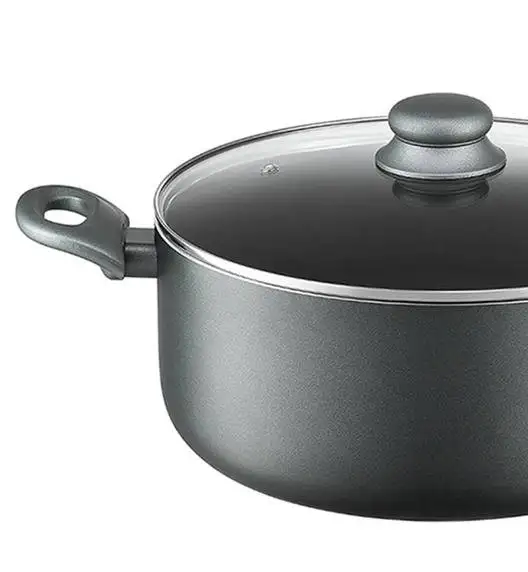 AMBITION GRAPHITE Komplet garnków z pokrywkami 20, 24, 28 cm + Rondel 16 cm + Zestaw Patelni 20, 24, 28 cm + naleśnikowa 25 cm / Powłoka ILAG BASIC