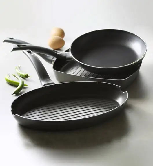 AMBITION GRAPHITE Komplet garnków z pokrywkami 20, 24, 28 cm + Rondel 16 cm + Zestaw Patelni 20, 24, 28, 30 cm / Powłoka ILAG BASIC