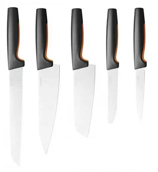 FISKARS FUNCTIONAL FORM 1057554 Komplet 5 noży w bloku czarnym + Obierak FF 