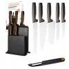 FISKARS FUNCTIONAL FORM 1057554 Komplet 5 noży w bloku czarnym + Obierak FF 