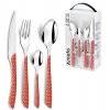 WYPRZEDAŻ! AMEFA ECLAT GEO Sztućce UE 24 elementy dla 6 osób w pudełku / czerwone / wieczysta gwarancja / połysk