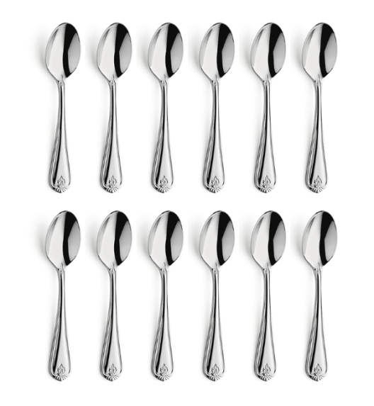 AMEFA DUKE Sztućce UE 12x Łyżeczka do herbaty 13,7 cm luzem stal 18/10 RETRO STYL